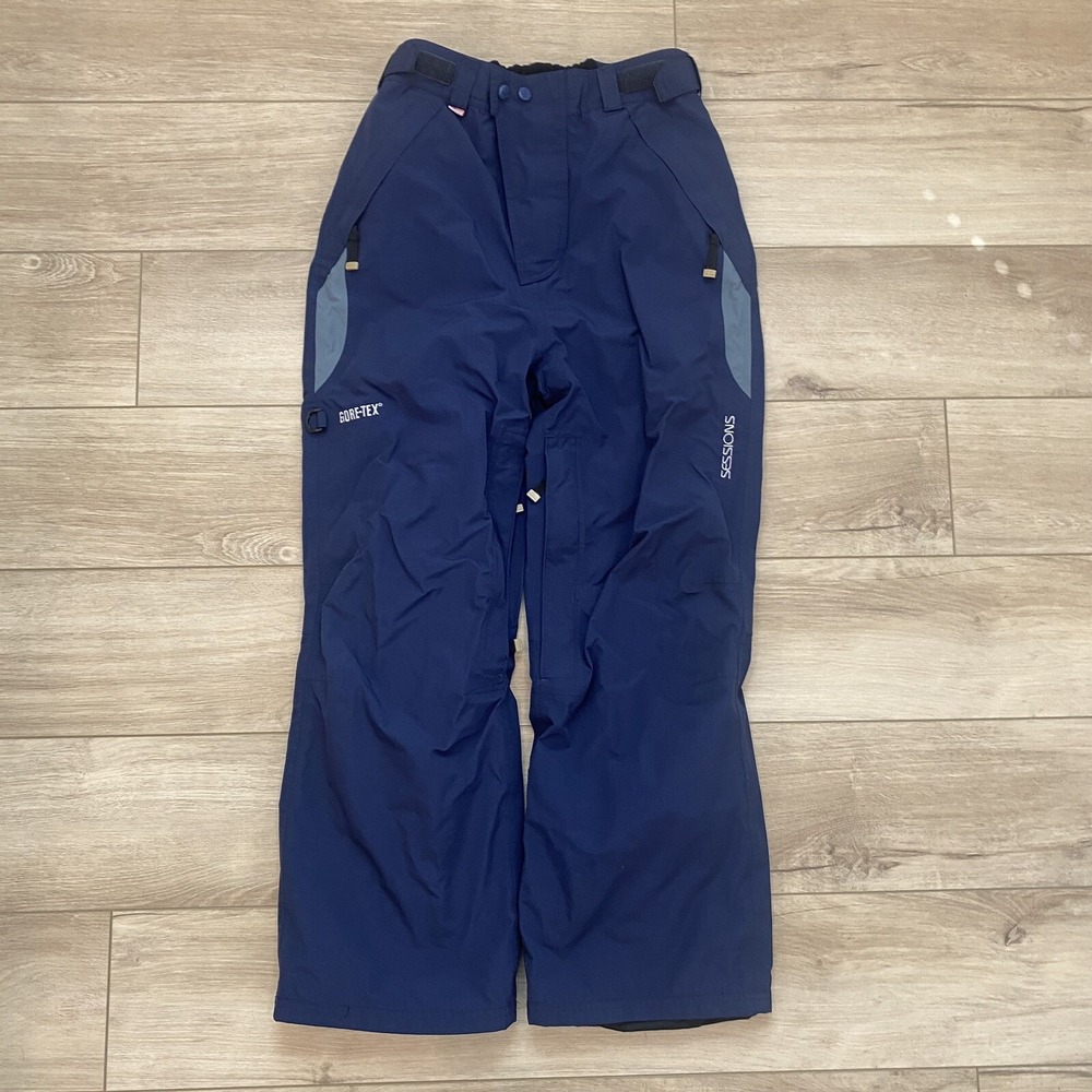 Sessions Summit Series Snowboard Pants Mens Size S Blue Outdoor Logo Gore-Tex